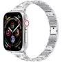 LELONG for Apple Watch Band 38mm 40mm 42mm 44mm SE Series 6 Series 5 4 3 2 1 , Bling Replacement Bracelet iWatch Band, Diamond Rhinestone Stainless Steel Metal Wristband Strap