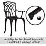 Nuu Garden 5-Piece Table Set with Umbrella Hole All-Weather Outdoor Cast Aluminum Dining Set for Patio, Garden, Backyard, Balcony, Lawn, 1 Table and 4 Chairs-Antique Bronze Nuu Garden 5-Piece Table Set with Umbrella Hole All-Weather Outdoor Cast Aluminum Dining Set for Patio, Garden, Backyard, Balcony, Lawn, 1 Table and 4 Chairs-Antique Bronze