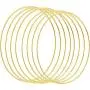 8 Pieces Metal Rings, DIY Wreath Gold Metal Rings Macrame Rings for Crafts, Dream Catcher, Baby Mobile, Wedding and Home Decor (Gold, 12 Inch, 10 Inch)