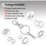 Swpeet 150Pcs Lobster Claw Clasps, Including 30Pcs Key Chain Hooks and 30Pcs D Ring, 30Pcs Key Rings and 30Pcs Extender Chain with 30 Pcs Open Jump Rings