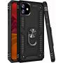 iPhone 11 Case,15ft Drop Tested,LUMARKE Military Grade Shockproof Dual Layer Plastic TPU Cover with Metal Kickstand Protective Phone Case for iPhone 11 6.1 inch 2019 Black