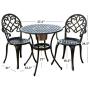 Christopher Knight Home Angeles Outdoor Cast Aluminum Bistro Furniture Set with Ice Bucket, 3-Pcs Set, Copper