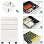 DEVAISE 3 Drawer Mobile File Cabinet with Lock, Under Desk Metal Filing Cabinet for Legal/Letter/A4 File, Fully Assembled Except Wheels, White DEVAISE 3 Drawer Mobile File Cabinet with Lock, Under Desk Metal Filing Cabinet for Legal/Letter/A4 File, Fully Assembled Except Wheels, White