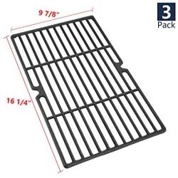 DcYourHome Cast Iron Cooking Grid Grate Replacement Parts for Uniflame GBC1059WE-C, GBC1059WB-C, 16 1/4‘’ BBQ Grill Grates Repair Part for Backyard Grill BY13-101-001-13 Gas Grill Model, 3 Pcs