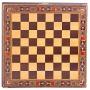 GiftHome Medieval British Army Metal Chess Set for Adults, Handmade Pieces and Natural Solid Wooden Chess Board with Pearl Design Around Board and Storage Inside King 2,75 inc