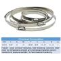 EesTeck 8 Pieces 4'' Adjustable 304 Stainless Steel Duct Clamps Hose Clamp Pipe Clamp Air Ducting Clamp worm drive hose clamps