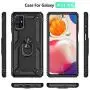 UNKNOK Galaxy A51 5G Case, [Not Fit A51 4G], [Military Grade ] 15ft Drop Tested Shockproof Protective, Metal Rotating Ring Kickstand Magnetic Support Cover for Samsung Galaxy A51 5G Phone (Black)