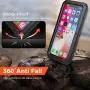 iPhone XR Case, CarterLily Full Body Shockproof Dustproof Waterproof Aluminum Alloy Metal Gorilla Glass Cover Case for Apple iPhone XR 6.1 inch - Black