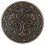 Bezelry 12 Pieces Celtic Flowers Metal Shank Buttons. 23mm (7/8 inch) (Antique Copper)
