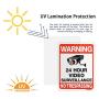 Video Surveillance Sign 4-Pack , HISVISION No Trespassing Metal Reflective Warning Sign ,UV Protected & Waterproof, 10''x 7'' 0.40 Aluminum Indoor Or Outdoor Use for Home Business CCTV Security Camera