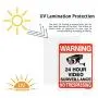 Video Surveillance Sign 4-Pack , HISVISION No Trespassing Metal Reflective Warning Sign ,UV Protected & Waterproof, 10''x 7'' 0.40 Aluminum Indoor Or Outdoor Use for Home Business CCTV Security Camera