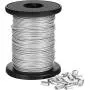 Chengu Vinyl Coated Picture Frame Hanging Wire, Stainless Steel Wire Spool with 20 Pieces Aluminum Crimping Loop Sleeve, Supports up to 110 Lbs (1.5 mm x 98 Feet) Chengu Vinyl Coated Picture Frame Hanging Wire, Stainless Steel Wire Spool with 20 Pieces Aluminum Crimping Loop Sleeve, Supports up to 110 Lbs (1.5 mm x 98 Feet)