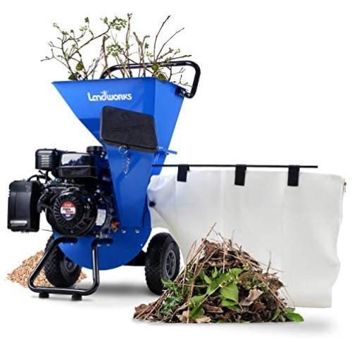 Landworks Wood Chipper Shredder Mulcher Super Heavy Duty 7HP 212cc 3 in 1 Multi-Function 3'' Inch Max Capacity