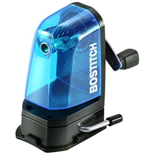 Bostitch Multi-Mount Manual Pencil Sharpener, Vacuum Mount or Screw Mount, Blue (MPS2-BLUE)