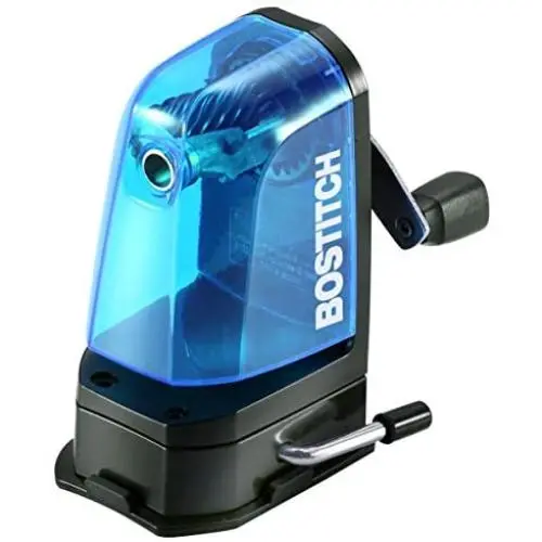 Bostitch Multi-Mount Manual Pencil Sharpener, Vacuum Mount or Screw Mount, Blue (MPS2-BLUE) Bostitch Multi-Mount Manual Pencil Sharpener, Vacuum Mount or Screw Mount, Blue (MPS2-BLUE)