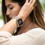 SWEES Leather Bands Compatible with Fitbit Blaze Smart Watch, Genuine Leather Replacement Band with Metal Frame Small & Large for Women Men, Champagne Gold, Rose Gold, Black, Brown, White, Grey, Beige
