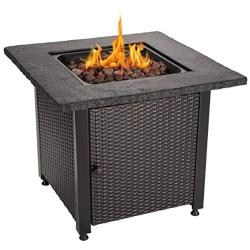 Endless Summer 30'' Outdoor Propane Gas Rock Top Fire Pit (Lava Rocks)