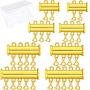 8 Pieces 4 Sizes Slide Clasp Lock Necklace Connector Multi Strands Slide Tube Clasps with Storage Box for Layered Bracelet Necklace Jewelry Crafts (Gold)