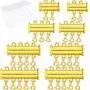 8 Pieces 4 Sizes Slide Clasp Lock Necklace Connector Multi Strands Slide Tube Clasps with Storage Box for Layered Bracelet Necklace Jewelry Crafts (Gold)