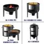 Realcook Charcoal BBQ Smoker Grill - 20 Inch Vertical Smoker for Outdoor Cooking Grilling Realcook Charcoal BBQ Smoker Grill - 20 Inch Vertical Smoker for Outdoor Cooking Grilling