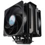 CoolerMaster MasterAir MA612 Stealth CPU Air Cooler, 6 Heat Pipes, Nickel Plated Base, Aluminum Black Fins, Push-Pull, Dual SickleFlow Fans for AMD Ryzen/Intel 1200/1151