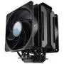 CoolerMaster MasterAir MA612 Stealth CPU Air Cooler, 6 Heat Pipes, Nickel Plated Base, Aluminum Black Fins, Push-Pull, Dual SickleFlow Fans for AMD Ryzen/Intel 1200/1151