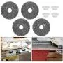 HEEPDD Knitting Machine Rubber Wheel, Metal Knitting Machine Accessory with 4 Ring for Silver Reed SK840 SK830 SK580 SK280 SK270