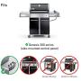 QuliMetal 7540 24.5 Inch Flavor Bars for Weber Genesis 300, E310 E320 S310 S320 EP/CEP 310 & 320 (with Side Control Panels), Porcelain Enameled Steel Heat Plates for Weber 3 Burner Grill Parts 7539