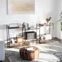 VASAGLE 3-Tier Storage Rack, Customizable Bathroom Kitchen Shelf, Industrial Style Extendable Plant Stand with Adjustable Shelf, 25.1 x 12 x 28.9 Inches, for Living Room, Balcony, Rustic Look UBSC24BX VASAGLE 3-Tier Storage Rack, Customizable Bathroom Kitchen Shelf, Industrial Style Extendable Plant Stand with Adjustable Shelf, 25.1 x 12 x 28.9 Inches, for Living Room, Balcony, Rustic Look UBSC24BX