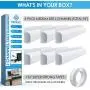 Updated J Channel Cable Raceway - 94'' Desk Cord Organizer - Computer Cable Management Under Desk with Mounting Tape - 6 Count Desk Cable Tray for Office, Home, Kitchen (15.7'' Each, Medium, White) Updated J Channel Cable Raceway - 94'' Desk Cord Organizer - Computer Cable Management Under Desk with Mounting Tape - 6 Count Desk Cable Tray for Office, Home, Kitchen (15.7'' Each, Medium, White)