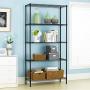 14‘’Lx36Wx72H 5 Shelf Wire Shelving Unit Garage NSF Metal Shelf Organizer Large Storage Shelves Heavy Duty Height Adjustable Utility Commercial Grade Steel Layer Shelf Rack 1250 LBS Capacity ,Black