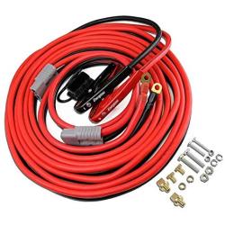 Energizer Jumper Cables, 30 feet, 1 Gauge, 800A, Booster Battery Cables with Permanent Installation kit and Quick Connect Plug - 30 Ft Allows You to Jump Start a Battery from Behind a Vehicle