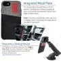 Dockem iPhone SE 2, iPhone 8/7 Wallet Case with Built-in Metal Plate for Magnetic Mounting & 2 Credit Card Holder Slots (M2, Black and Grey, Luxe Canvas Style Synthetic Leather) Dockem iPhone SE 2, iPhone 8/7 Wallet Case with Built-in Metal Plate for Magnetic Mounting & 2 Credit Card Holder Slots (M2, Black and Grey, Luxe Canvas Style Synthetic Leather)