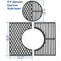X Home 66095 Cast Iron Grill Grates for Weber Genesis II and Genesis II LX 300 Series, Genesis II E/S-310, Upgraded Sear Grates Replacement Parts with Gourmet BBQ System, 18.9'' x 13.3'', Set of 3