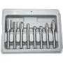 KOTVTM Carbide Burrs Set 1/4 Inch Shank Tungsten Double Cut Edge Rotary File Metal Grinding Polishing Carving Tool Drill Bits for Die Grinder Bit Kits,8pcs