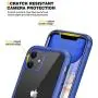DIACLARA Compatible with iPhone 11 Case, Full Body Rugged Case with Built-in Touch Sensitive Anti-Scratch Screen Protector, Soft TPU Bumper Case Compatible with iPhone 11 6.1'' (Blue and Clear)