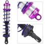 Alomejor 1/8 RC Car Metal Oil Pressure Adjustable 2pcs Front Shock Damper + 2pcs Rear Shock Damper(Purple)