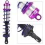 Alomejor 1/8 RC Car Metal Oil Pressure Adjustable 2pcs Front Shock Damper + 2pcs Rear Shock Damper(Purple) Alomejor 1/8 RC Car Metal Oil Pressure Adjustable 2pcs Front Shock Damper + 2pcs Rear Shock Damper(Purple)