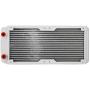 Richer-R Aluminum Radiator,White Heatsink Cooler Cooling Kit,Heat Sink Computer Water Cooling Liquid Heat Exchanger(240mm)