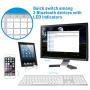 Macally Wireless Bluetooth Keyboard with Numeric Keypad for Laptops, Computers (Apple: Mac, iMac, MacBook Pro/Air, iOS, iPhone, iPad, Windows: PC and Android), Smartphones, Tablets (Aluminum Silver)