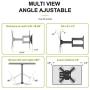 USX MOUNT Full Motion Swivel Articulating Tilt TV Wall Mount Bracket for 26-55'' LED, OLED and 4K TVs, TV Mount Fit for 32, 40, 50 TV with VESA Up to 400x400mm-Weight Capacity Up to 60lbs
