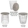 Lavish Home (Gray) Nesting End Tables with Storage Lavish Home (Gray) Nesting End Tables with Storage