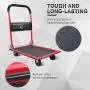 Push Cart Dolly by Wellmax, Moving Platform Hand Truck, Foldable for Easy Storage and 360 Degree Swivel Wheels with 660lb Weight Capacity, Red Color Push Cart Dolly by Wellmax, Moving Platform Hand Truck, Foldable for Easy Storage and 360 Degree Swivel Wheels with 660lb Weight Capacity, Red Color