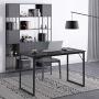 Coleshome Computer Desk 47'', Modern Simple Style Desk for Home Office, Sturdy Writing Desk,Black