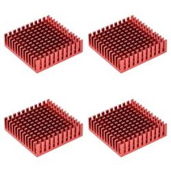 uxcell Electronic Radiators Heatsink for Stepper Motor,3D Printer 40x40x11mm Red 4pcs