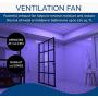 Broan-NuTone AR110LKVV SurfaceShield Vital Vio Powered Exhaust Vent LED White Light & Antibacterial Violet Light, 110 CFM