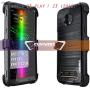 COVRWARE Iron Tank Case for Moto Z3 Play/Moto Z3 with Built-in [Screen Protector] Heavy Duty Full-Body Rugged Holster Armor Case [Brushed Metal Texture Design][Belt Swivel Clip][Kickstand], Black