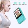 Mp3 Player with Bluetooth 5.0 32GB HiFi Lossless Sound Music Player with Fm Radio,E-Book,Voice Recorder,protable mp3 Music Player with Clip,mp3 Palyer for Sports, Green