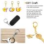 Roctee 70 Pcs Jump Rings D-snap Hook Split Key Ring with Chain | Metal Keychain Parts with 8mm Open Jump Ring and Connector | Key Rings Clips Accessories for DIY (Silver+Gold)