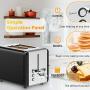 Toasters 2 Slice Best Rated Prime, whall Stainless Steel,Bagel Toaster - 6 Bread Shade Settings,Bagel/Defrost/Cancel Function,1.5in Wide Slots,Removable Crumb Tray,for Various Bread Types (850W) (Black)